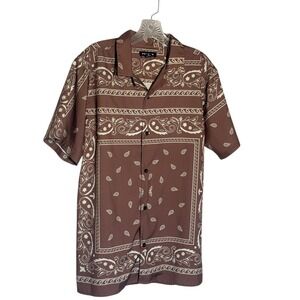 PacSun Men's Bandana Print Short Sleeve Shirt‎
